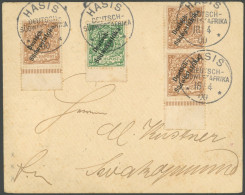 DSWA 5b,6 BRIEF, HASIS, 18.4.00, Auf Brief Nach Swakopmund, Frankiert Mit 3-mal 3 Und 5 Pf. (unten Mit Steg), Leichte Pa - German South West Africa