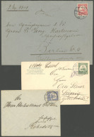 DSWA 13/4,25 BRIEF, WINDHUK (1903-09), 3 Verschiedene Stempel Auf 3 Belegen, Pracht - German South West Africa