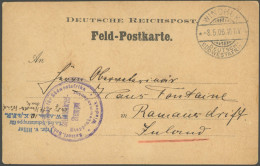 DSWA WINDHUK, 8.5.06, Auf Feldpostkarte Mit Violettem Soldatenbriefstempel KAISERL. SCHUTZTRUPPE FÜR SÜDWESTAFRIKA ETAPP - Sud-Ouest Africain Allemand