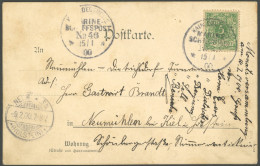 MSP BIS 1914 DR 46 BRIEF, 46 (S.M.S. HANSA), 15.1.00, Ansichtskarte Hansa Aus Singapore, Feinst - Maritime