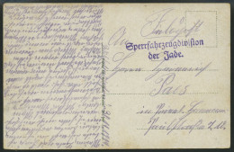 MSP VON 1914 - 1918 (Sperrfahrzeugdivision Der Jade), 30.11.1914, Violetter L2, Feldpost- Ansichtskarte Von Bord Eines F - Marittimi