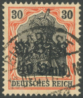 MV In RUMÄNIEN 7b O, 1917, 40 B. Auf 30 Pf. Dunkelrotorange, Aufdruck Rußig, Pracht, Kurzbefund Wasels, Mi. 150.- - Besetzungen 1914-18