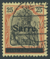 SAARGEBIET 9aKII O, 1920, 25 Pf. Rötlichorange/schwarz Auf Gelbweiß Mit Aufdruckfehler KII, Pracht, Gepr. Braun, Mi. 90. - Altri & Non Classificati