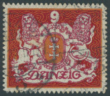 FREIE STADT DANZIG 99X O, 1922, 9 M. Dunkelrötlichorange/dunkelmagenta, Wz. 2X, Pracht, Gepr. Soecknick Und Infla, Mi. 1 - Altri & Non Classificati