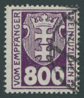 PORTOMARKEN P 20X O, 1923, 800 Pf. Dunkelpupur, Zeitgerechte Entwertung (DANZIG) 5 (b), Pracht, Fotoattest Soecknick, Mi - Altri & Non Classificati