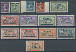 MEMELGEBIET 84-97 , 1922, Staatsdruckerei Paris, Postfrischer Prachtsatz, Mi. 100.- - Memelgebiet 1923