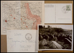 FELDPOST II. WK BELEGE 1940/42, Westfeldzug: 3 Verschiedene Belege Und Eine Befestigungs-Landkarte, Pracht - Occupazione 1938 – 45