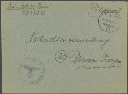 FELDPOST II. WK BELEGE 1944, Feldpostbrief Der Dt. Kriegsmarine Dienststelle FP-Nummer 27623C Mit Adlerstempel An Nachri - Ocupación 1938 – 45