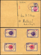 FREDERSDORF Sp 227FIV BRIEF, 1945, 6 Pf., Rahmengröße 28x19 Mm, Große Wertziffern, Mit Abart Wertziffer Bläulichviolett, - Private & Local Mails