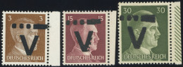WESTERSTEDE , 1945, 3, 15 Und 30 Pf. Hitler Mit Morsezeichen-Aufdruck, Postfrisch, 3 Prachtwerte - Sonstige & Ohne Zuordnung