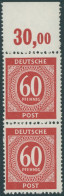 ALLIIERTE BES. 933POR , 1946, 60 Pf. Rot, Oberrandstück, Plattendruck, Durchgezähnt, Pracht, Mi. 250.- - Altri & Non Classificati