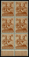 ALLIIERTE BES. 951I , 1947, 24 Pf. Braunorange Mit Abart Weißer Balken Durch Die Gürtelschnalle Bis Zur Kelle, Im Unterr - Other & Unclassified