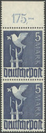 ALLIIERTE BES. 962c POR , 1948, 5 M. Schwärzlichultramarin, Oberrandstück, Durchgezähnt, Plattendruck, Postfrisch, Prach - Autres & Non Classés