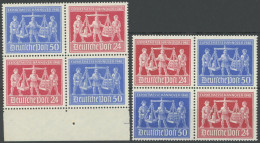 ALLIIERTE BES. VZd 1/2 , 1948, Exportmesse, Beide Viererblocks, Postfrisch, Pracht, Mi. 80.- - Autres & Non Classés
