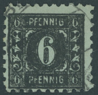 MECKLENBURG-VORPOMMERN 8xXXXV O, 1945, 6 Pf. Schwarz Auf Hellbläulichgrün Mit Abart Große Weiße Cedille Unten An 6 Im Re - Other & Unclassified