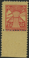 MECKLENBURG-VORPOMMERN 18cG , 1945, 12 Pf. Rosarot, Druck Auf Gummiseite, Unterrandstück, Pracht, Fotobefund Kramp, Mi.  - Other & Unclassified