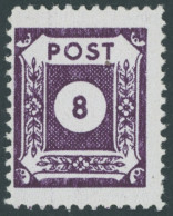 OST-SACHSEN 44cDIII , 1945, 8 Pf. Lebhaftgrauviolett Coswig, Gezähnt L 111/2, Falzreste, Pracht, Gepr. Kunz, Mi. (400.-) - Sonstige & Ohne Zuordnung