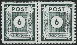 OST-SACHSEN 43BbII/DII , 1945, 6 Pf. Schwarzblaugrün Mit Durchstich 10 Und Zusätzlicher Linienzähnung 11 Coswig Im Waage - Autres & Non Classés