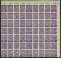 PROVINZ SACHSEN 69Xb , 1945, 6 Pf. Rötlichgrauviolett, Wz. X, 63x Im Bogenteil, Pracht, Mi. 378.- - Sonstige & Ohne Zuordnung