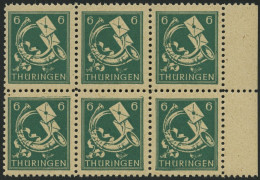 THÜRINGEN 95AXbs , 1945, 6 Pf. Schwärzlichbläulichgrün, Vollgummierung, Hellchromgelbes Papier, Hochglanzgummierung, Im  - Autres & Non Classés