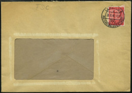 WEST-SACHSEN 119X BRIEF, 1945, 12 Pf. Lebhaftkarminrot, Wz. 1X, Auf Fensterumschlag, Mit Erstttags-Sonderstempel, Pracht - Other & Unclassified