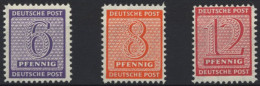 WEST-SACHSEN 117-19BX , 1945, 6 - 12 Pf. Roßwein, Gezähnt L 111/4-111/2, Wz. 1X, 3 Prachtwerte, Gepr. Ströh/Dr. Jasch, M - Sonstige & Ohne Zuordnung