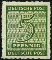 WEST-SACHSEN 116CY , 1945, 5 Pf. Roßwein, Durchstochen 10, Wz. 1Y, Falzrest, Pracht, Gepr. Zierer - Altri & Non Classificati