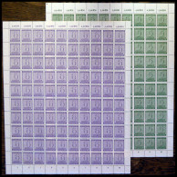 WEST-SACHSEN 128/9Y , 1945, 5 Und 6 Pf. Ziffer, Wz. 1Y, Je Im Vollständigen Bogen (100), Postfrisch, Pracht - Sonstige & Ohne Zuordnung