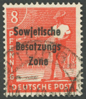 ALLGEMEINE-AUSGABEN 184aa O, 1948, 8 Pf. Orangerot, Pracht, Gepr. Dr. Ruscher, Mi. 90.- - Andere & Zonder Classificatie