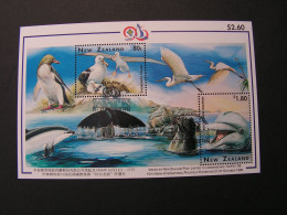 Neuseeland 1996 ,  Bl  56  ,  Delphin Robbe Pinguin - Blocks & Sheetlets