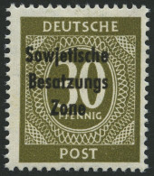 ALLGEMEINE-AUSGABEN 208b , 1948, 30 Pf. Grauoliv, Pracht, Gepr. Paul, Mi. 100.- - Other & Unclassified