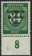 ALLGEMEINE-AUSGABEN 211b , 1948, 84 Pf. Dunkelopalgrün, Pracht, Gepr. Paul, Mi. 80.- - Altri & Non Classificati