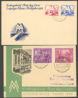 DDR 248/9,282/3 BRIEF, 1950/1, Leipziger Frühjahrsmesse, Je Auf FDC, Pracht, Mi. 150.- - Other & Unclassified