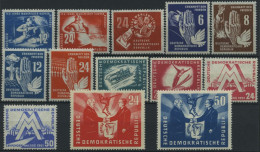 DDR 273-85 , 1950/1, 13 Prachtwerte, Mi. 146.- - Oblitérés