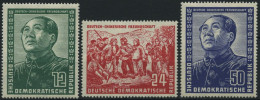 DDR 286-88 , 1951, Chinesen, Falzreste, Prachtsatz, Mi. 100.- - Oblitérés