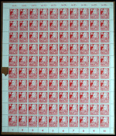 DDR 335vaXII , 1953, 30 Pf. Rot Engels, Gestrichenes Papier, Wz. 2XII, Im Bogen (100), Mittig Etwas Angetrennt, Pracht,  - Usati