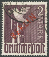 BERLIN 34 O, 1949, 2 M. Rotaufdruck, üblich Gezähnt, Pracht, Gepr. D. Schlegel, Mi. 280.- - Altri & Non Classificati