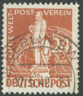 BERLIN 37II O, 1949, 24 Pf. Stephan Mit Plattenfehler Weißer Fleck Links Außen Am Kragen Unter Dem Kinn, Normale Zähnung - Sonstige & Ohne Zuordnung