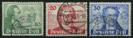 BERLIN 61-63 O, 1949, Goethe, üblich Gezähnter Prachtsatz, Mi. 180.- - Usati