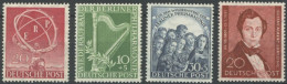 BERLIN 71-74 , 1950/1, ERP, Philharmonie,Lortzing, Falzrest, 4 Prachtwerte, Mi. 112.- - Andere & Zonder Classificatie