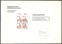 BERLIN 673A VB BRIEF, 1983, 35 Pf. Schloss Lichtenstein Im Viererblock Auf Brief, Gebrauchsspuren Sonst Pracht - Otros & Sin Clasificación