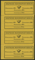 MARKENHEFTCHEN MH 5a-d , 1966, 4 Markenheftchen Brandenburger Tor, Pracht, Mi. 111.- - Zusammendrucke