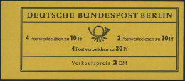 ZUSAMMENDRUCKE MH 5d , 1966, Markenheftchen Brandenburger Tor, 4. Deckelseite Unbedruckt, Pracht, Mi. 60.- - Zusammendrucke