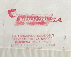 Argentina 1976 Cover Sent From Buenos Aires Meter Stamp Slogan Norton Abrasives Bear Mascot Brand Telefunken - Covers & Documents