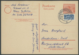 GANZSACHEN P 6 BRIEF, 1955, 20 Pf. Technische Hochschule, Prachtkarte Nach Amsterdam - Altri & Non Classificati