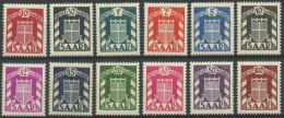 SAARLAND D D 33-44 , 1949, Wappen, Postfrischer Prachtsatz, Mi. 150.- - Oficiales