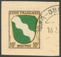 ALLGEMEINE AUSGABEN 5 BrfStk, 1945, 10 Pf. Rheinland, Prachtbriefstück, Gepr. Wehner, Mi. (75.-) - Autres & Non Classés