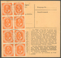 BUNDESREPUBLIK 126 BRIEF, 1954, 6 Pf. Posthorn Im Achterblock (rückseitig) Und Waagerechten Paar Als Seltene Mehrfachfra - Otros & Sin Clasificación