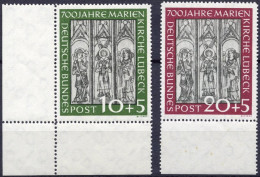 BUNDESREPUBLIK 139/40 , 1951, Marienkirche, Pracht, Mi. (220.-) - Unused Stamps