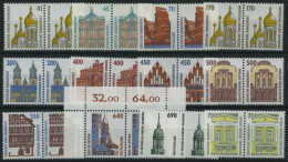 BUNDESREPUBLIK A. 1468-1860 Paar , 1990-96, Sehenswürdigkeiten In Waagerechten Paaren, Pracht, Mi. 122.- - Unused Stamps
